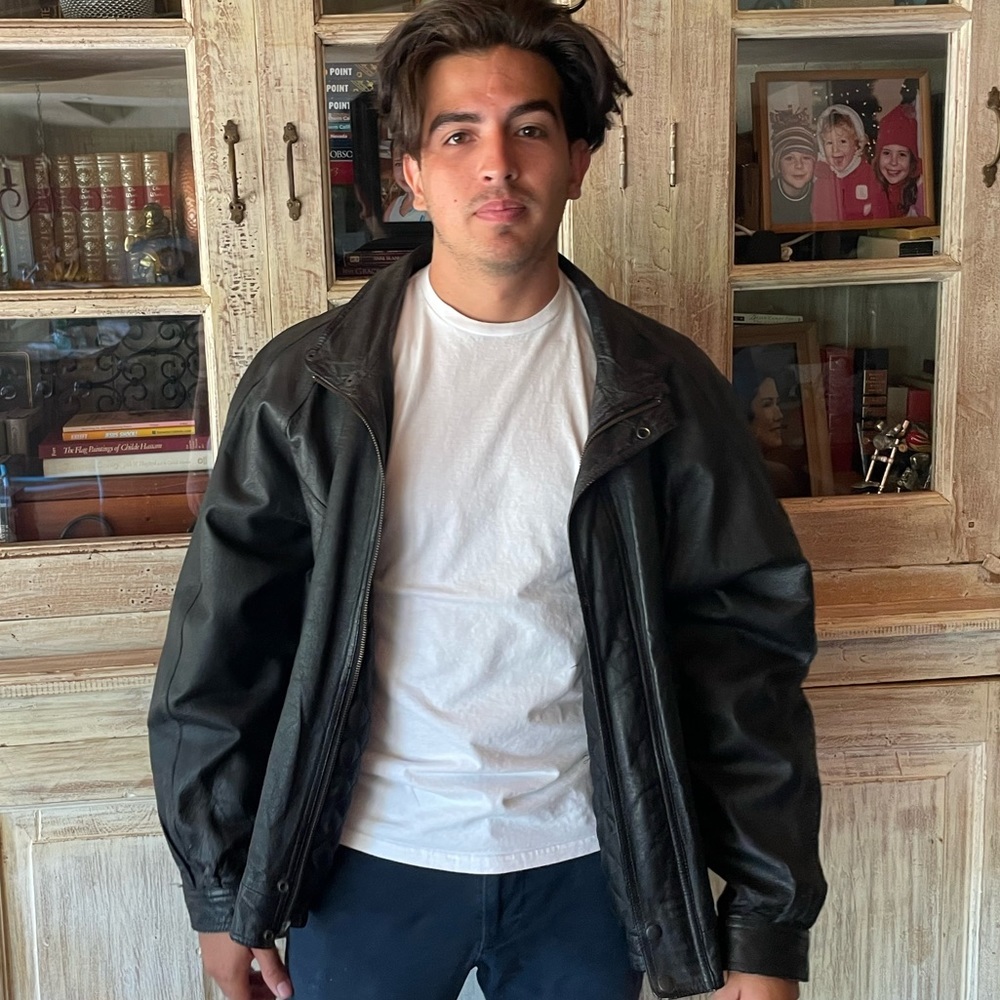 john ashford vintage learher jacket XL